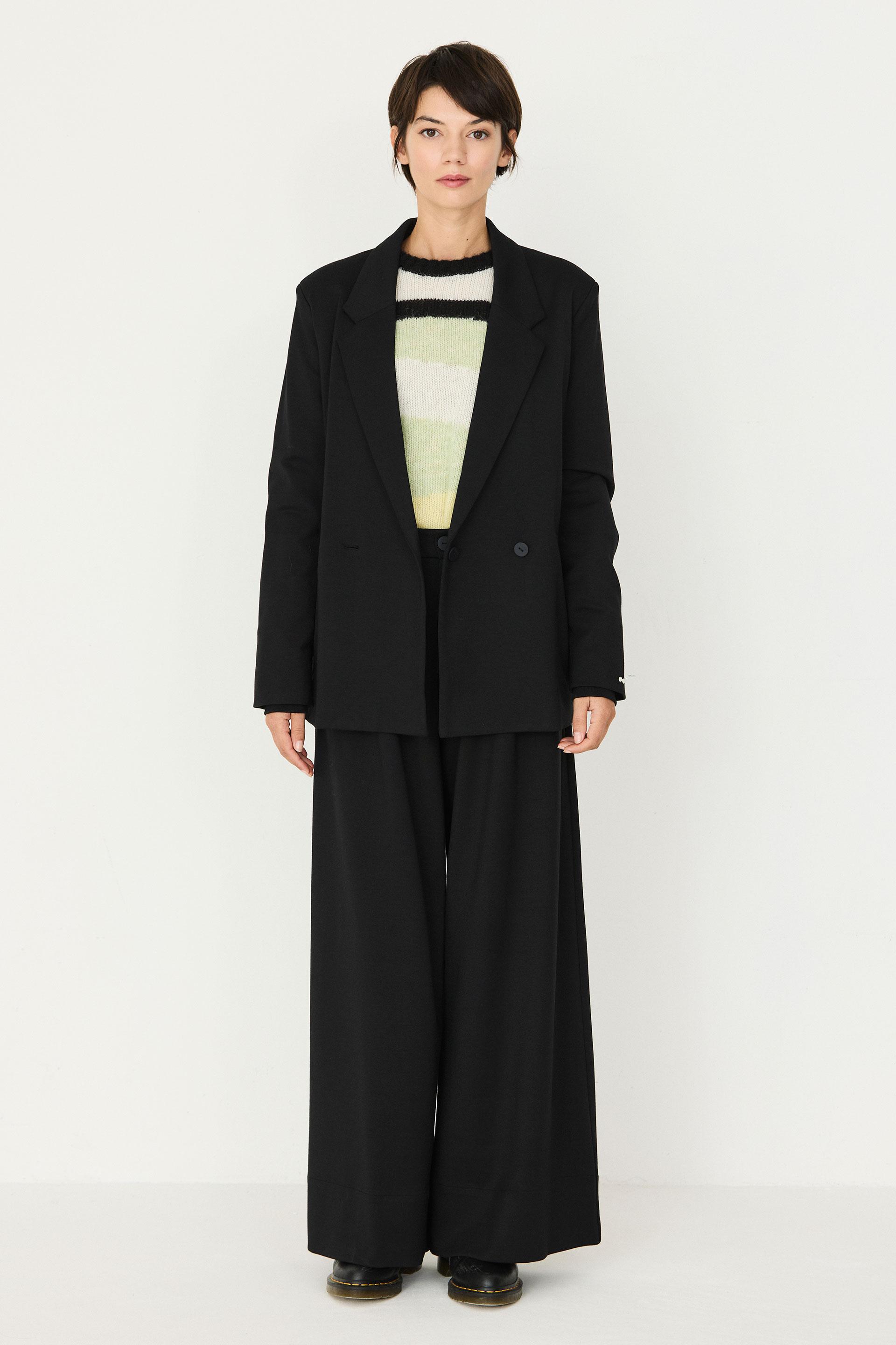 SKFK Nia Trouser Damen Palazzo Tencel Hose schwarz